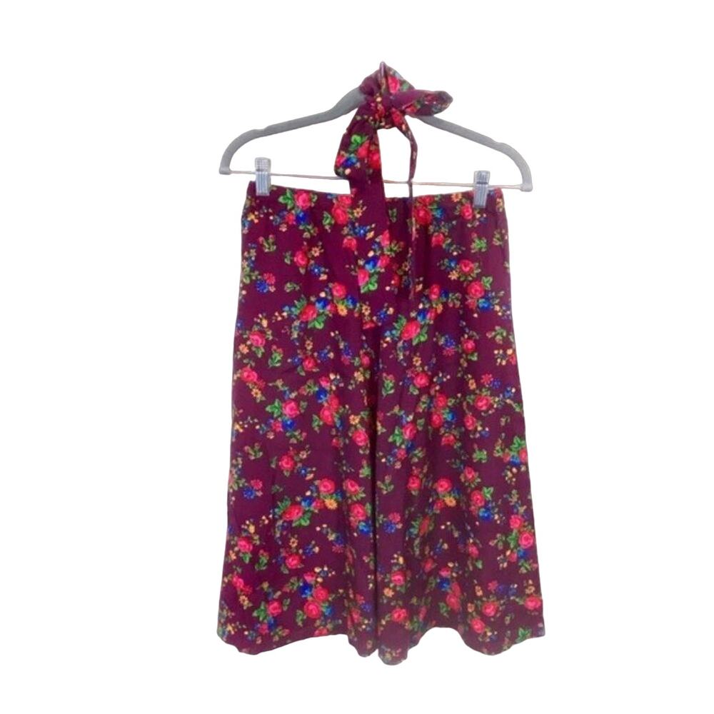 Vintage Skirt Hand Made Retro Floral Secretary Geek Librarian Chic, Needs Finish